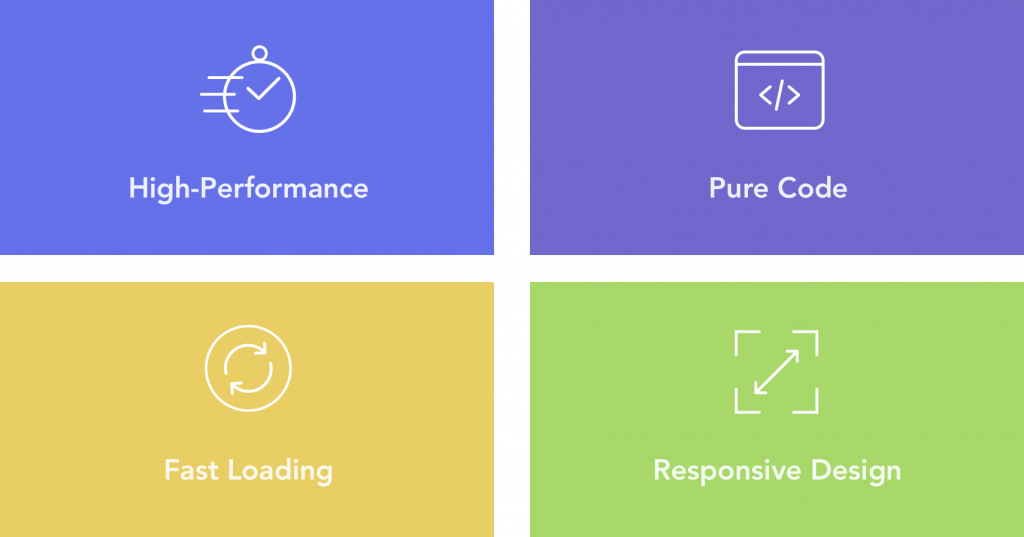 High-Performance, Pure Code, Fast Loading and Responsive Design