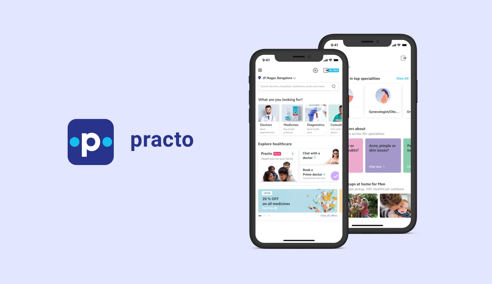 Practo app for finding doctors. develop a doctor appointment app. doctor appointment app development