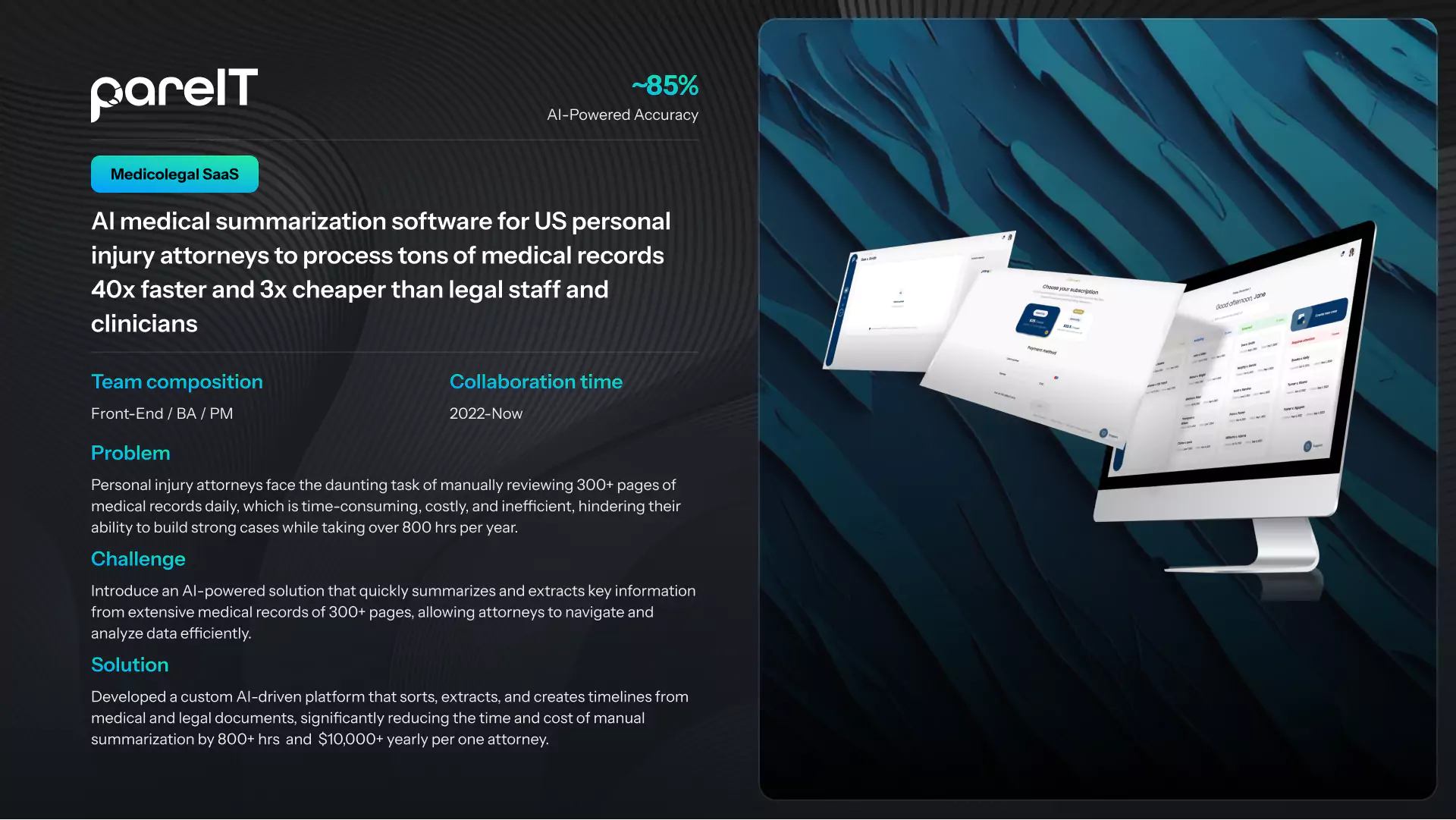 AI Benefits in Healthcare: PareIT case study by Riseapps