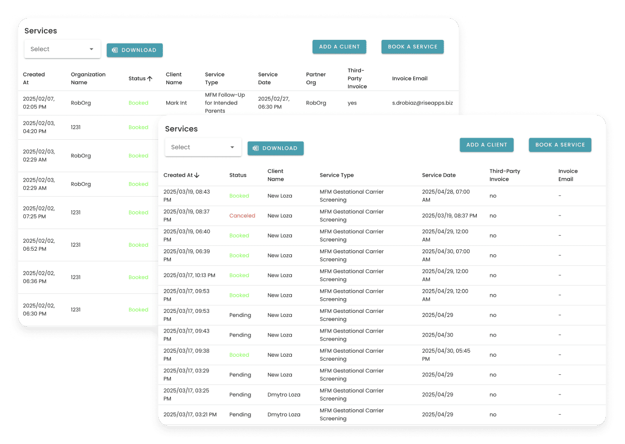 Centralized Booking and Scheduling in Patient Portal