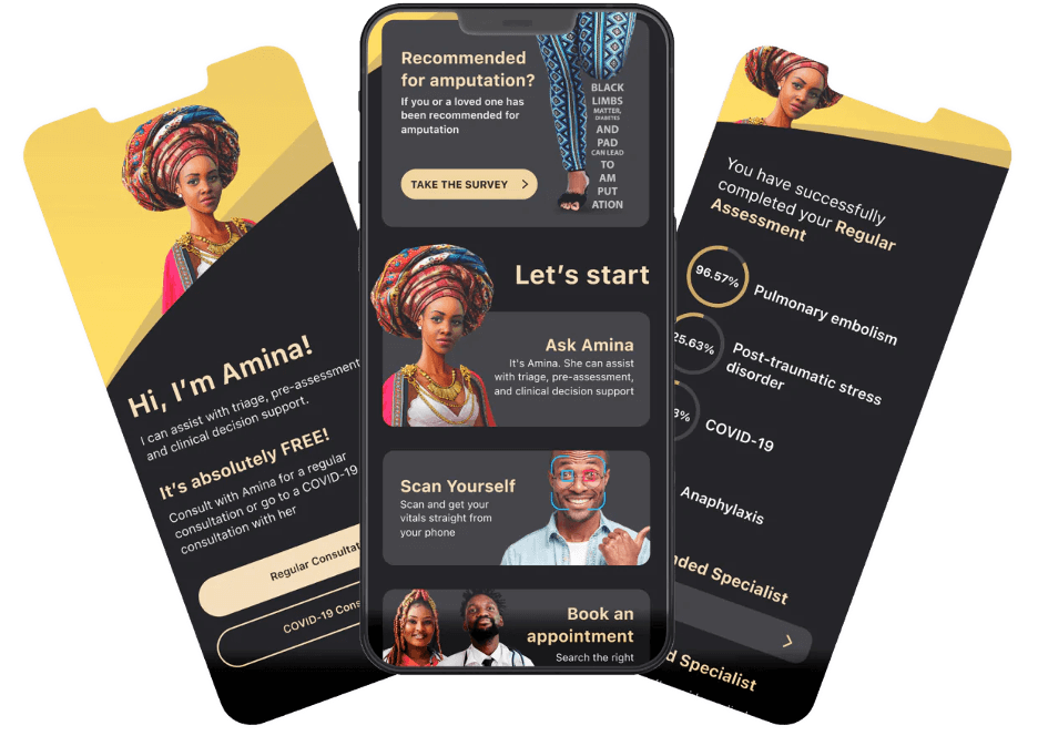 AI Powered Chatbot Assistant Amina by Black Doctor