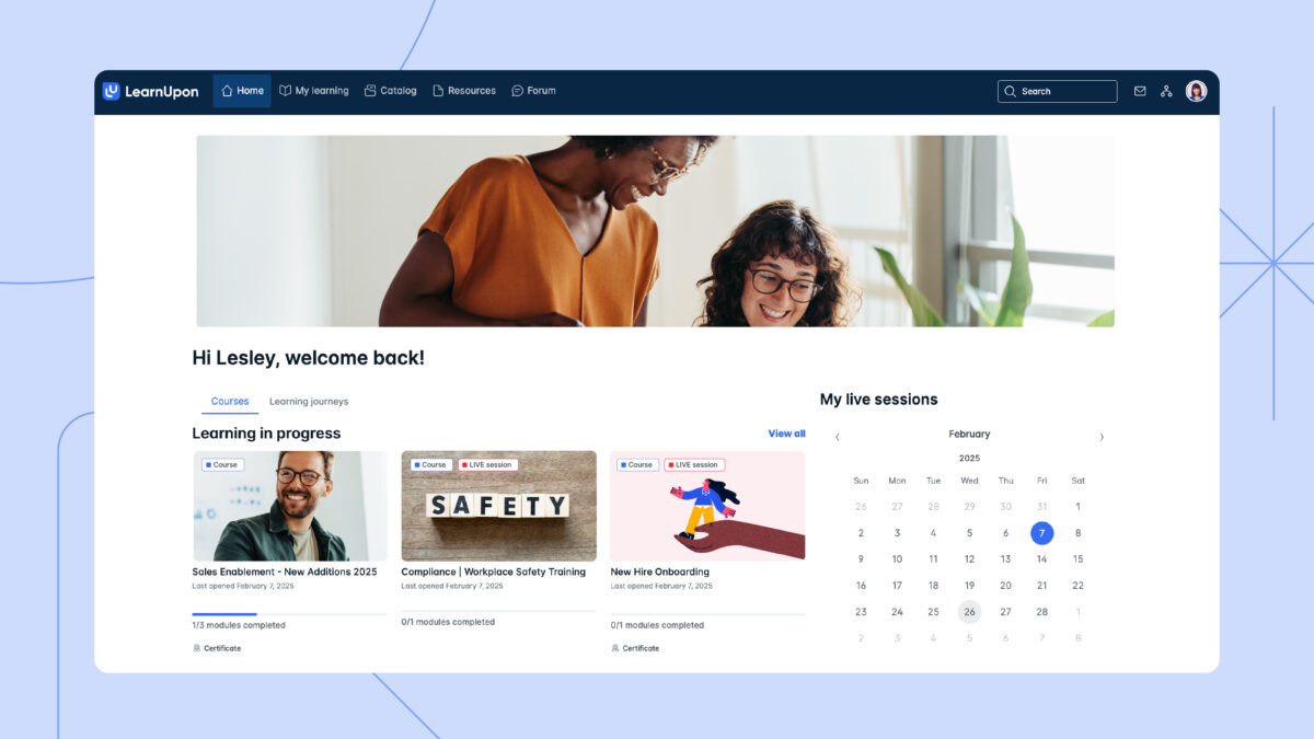 LMS development 2025: calendar feature