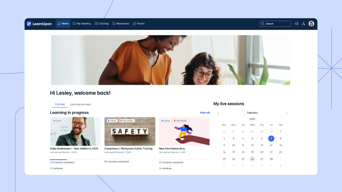 LMS development 2025: calendar feature