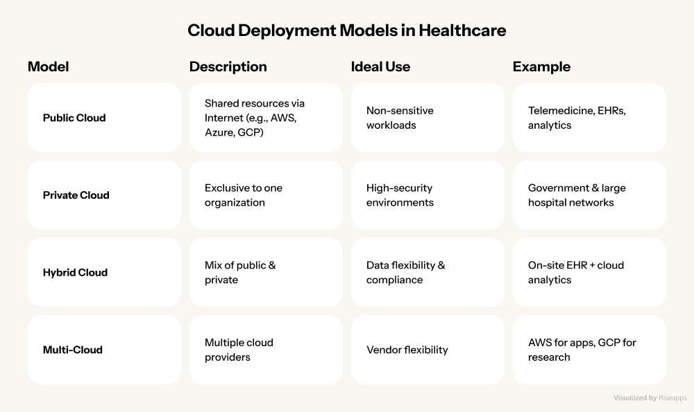 Cloud Deployment Models in Healthcare | Riseapps