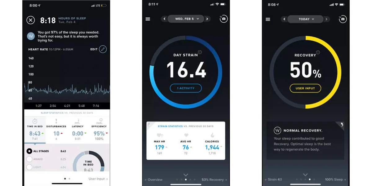 Whoop Strap App Features